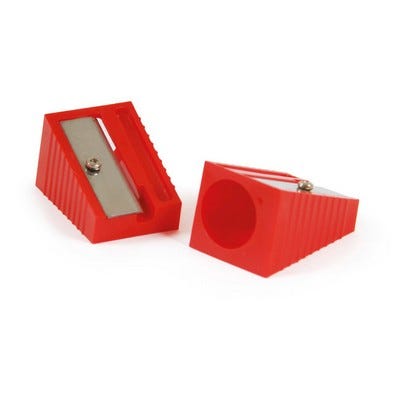 Jumbo Pencil Sharpeners, 17mm Hole, Assorted Colours, Pack 10