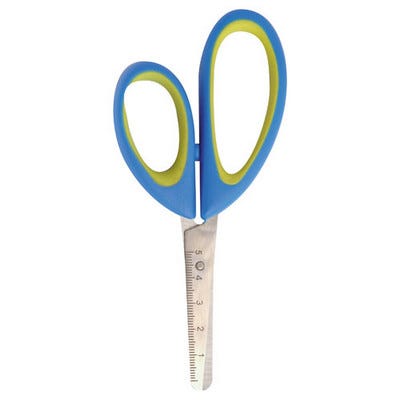 Long Loop Scissors Children's Left Handed Blue/Yellow