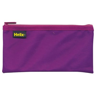Helix Nylon Pencil Cases, 200 x 100mm, Assorted Colours, Pack 12