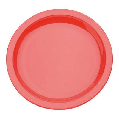 Polycarbonate Narrow Rim Plate 170mm Red