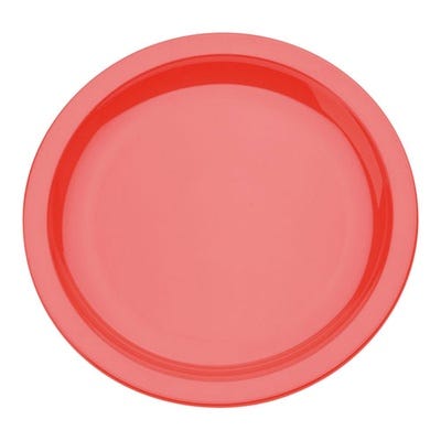 Polycarbonate Narrow Rim Plate Dia230mm Red