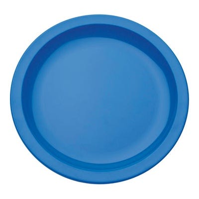 Polycarbonate Narrow Rim Plate 230mm Blue