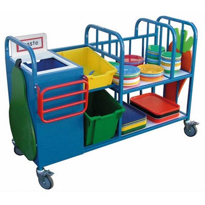 Plates Trays And Bowls Clearing Trolley