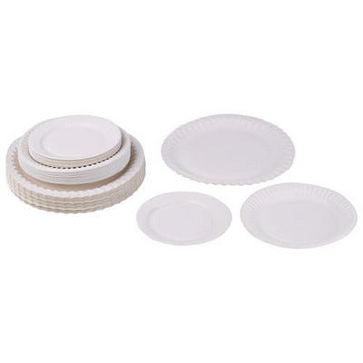 White Paper Plate Dia153mm Pack of 100