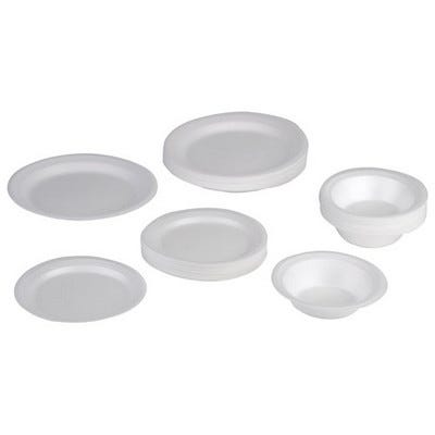 Plate, Trim, Polystyrene, White, 180mm, Pk100