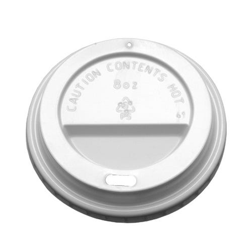 Domed Sipthrough Lid 8oz White, Pack 1000