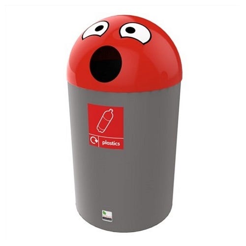 Buddy Recycling Bin Plastic 84 Litres Red