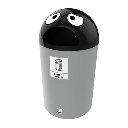 Buddy Recycling Bin General Waste 84 Litres Black
