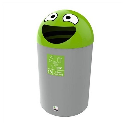 Buddy Recycling Bin Mixed Recycling 84 Litres Lime Green