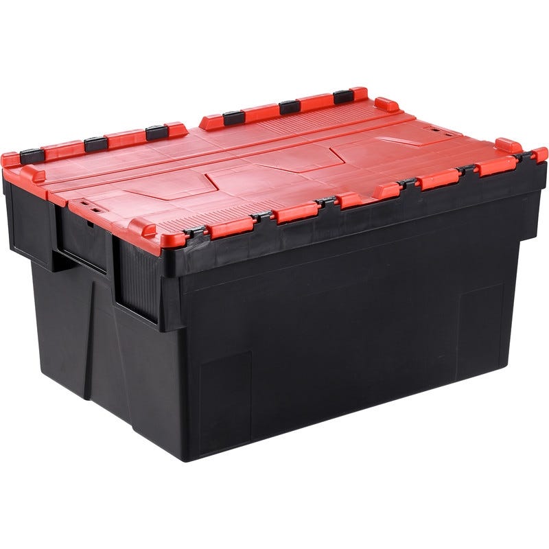 Attached Lid Euro Containers 65L