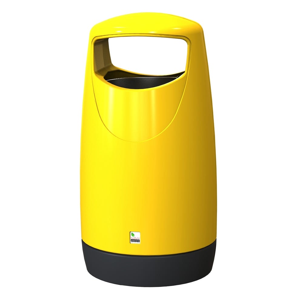 Consort Hooded Litter Bin 100 LitresYellow