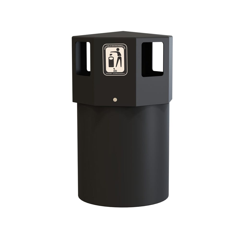 Maxi Litter Bin 140 Litres Black