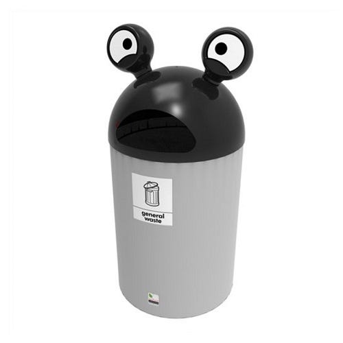 Spacebuddy General Waste Recycling Bin 84 Litres Black