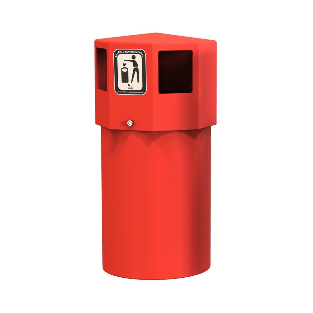 Midi Litter Bin 95 Litres Red