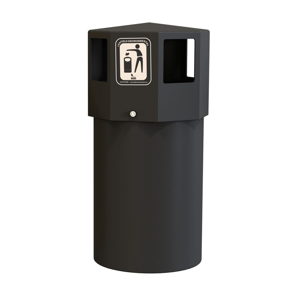 Midi Litter Bin 95 Litres Black