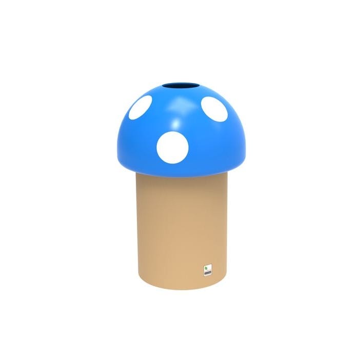 Mushroom Litter Bins 70 Litres Blue