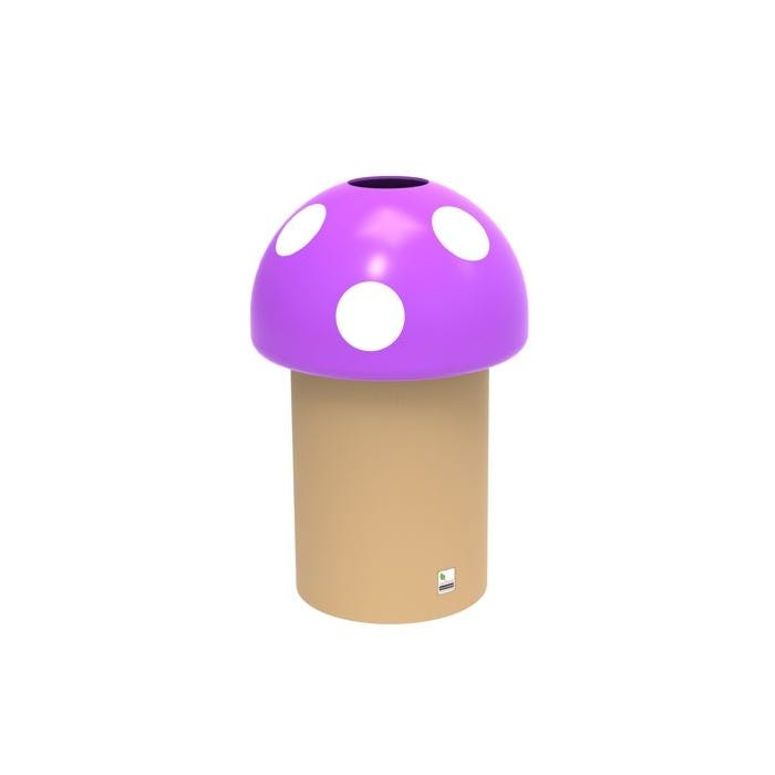 Mushroom Litter Bins 70 Litres Purple