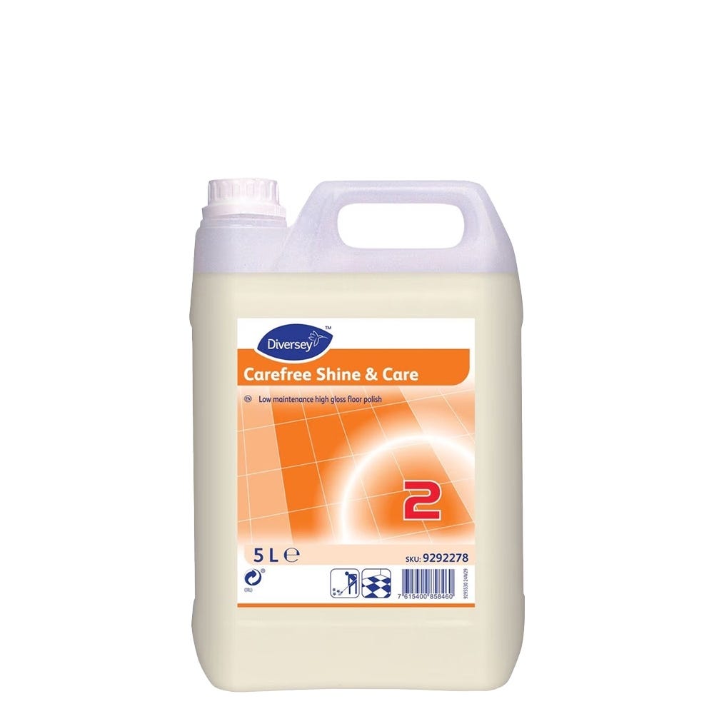 CareFree Shine & Care Floor Polish 5 Litres Pack of 2