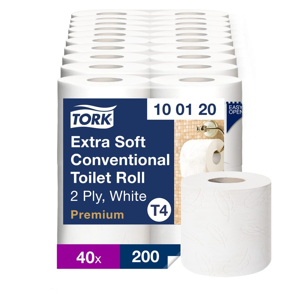 Tork Extra Soft Conventional Toilet Roll 2 Ply Case of 40