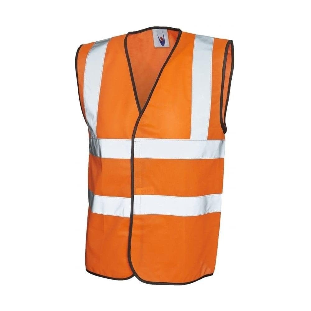 Hi-Vis Waistcoat  Class 2  Orange  Size 4XL- 5XL