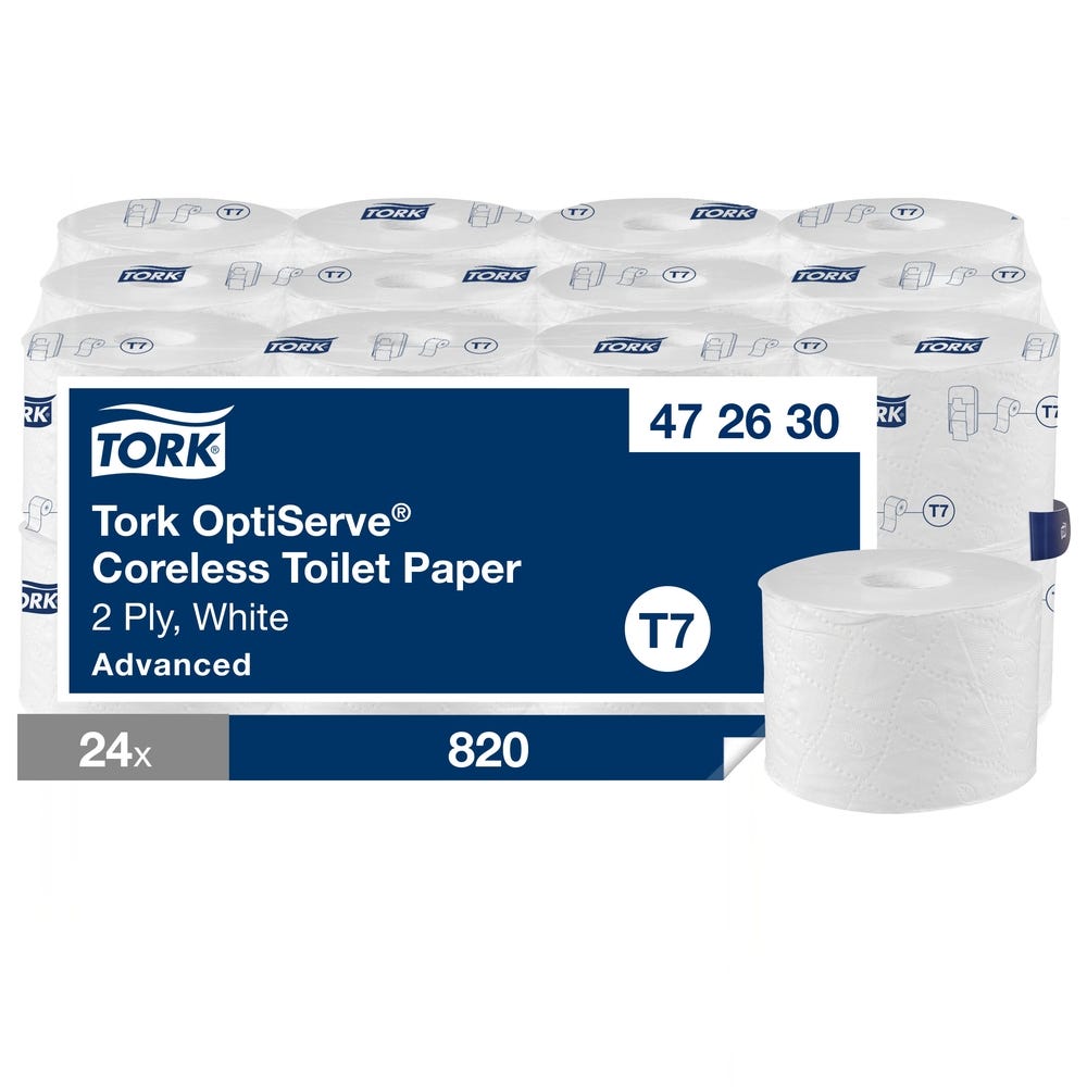 Tork OptiServe Coreless Toilet Paper 2 Ply Pack of 24