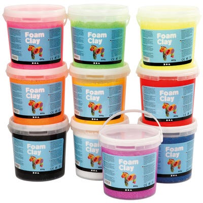 Foam Clay 10x800g Assorted Pack 10