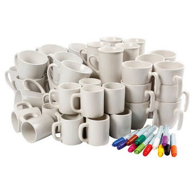 Mug Painting Easy Kit White Pack 48
