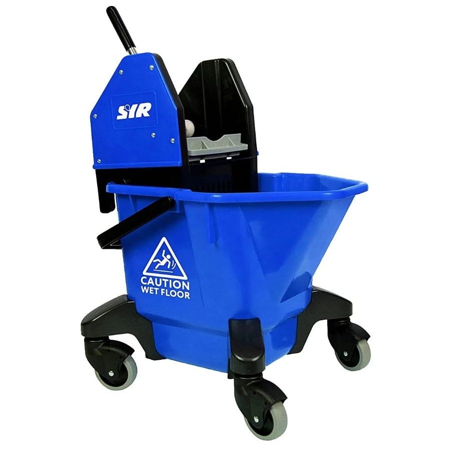 20 Litres Wheeled Bucket & Kentucky Wringer Blue