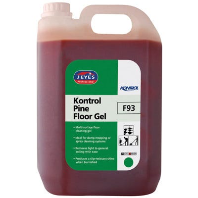 Jeyes F93 Kontrol Pine Floor Gel Brown 5 Litres Pack of 2