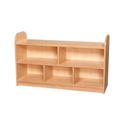KubbyClass 2 Tier Extra Wide Shelving Unit with Back