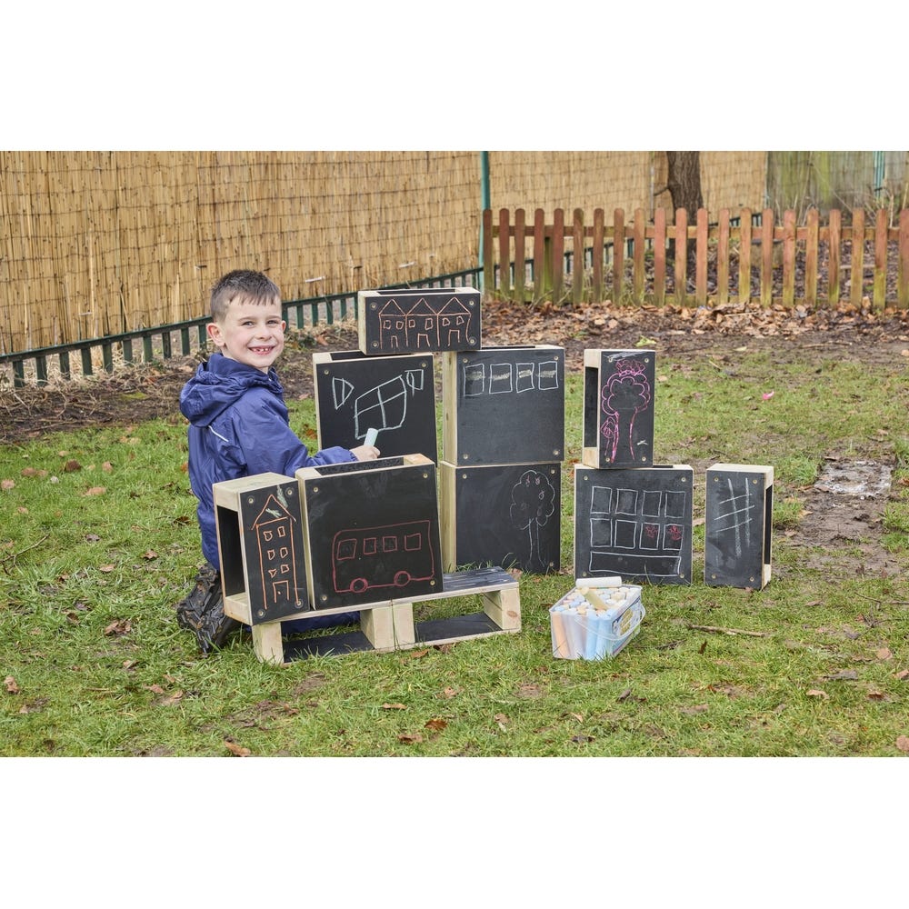 Chalkboard Building Blocks Squares and Rectangles