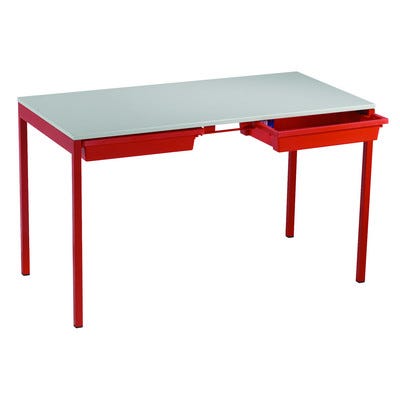 Romney Table & Trays 460x1100x550 Red / Grey