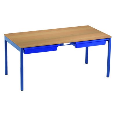 Romney Table & Trays 530x1100x550 Blue / Beech