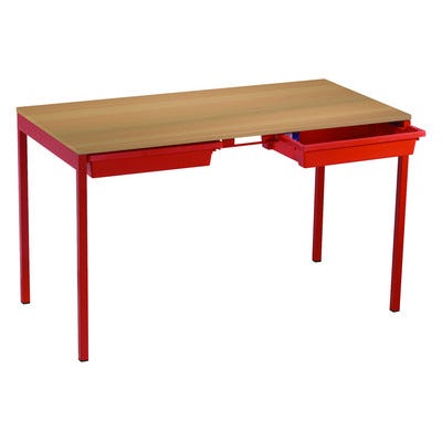 Romney Table & Trays 640x1100x550 Red / Beech