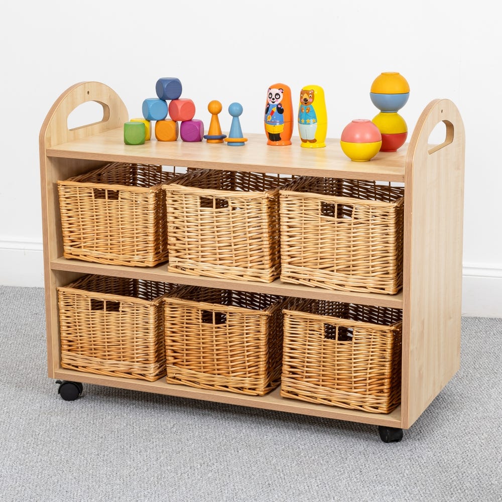Wild Wood Mobile 2 Tier Storage Unit