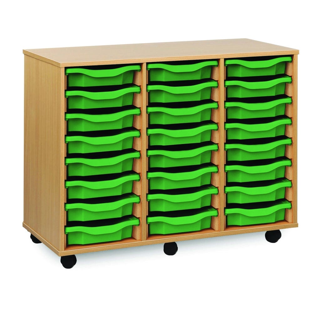 24 Single Tray Unit Beech Green Trays