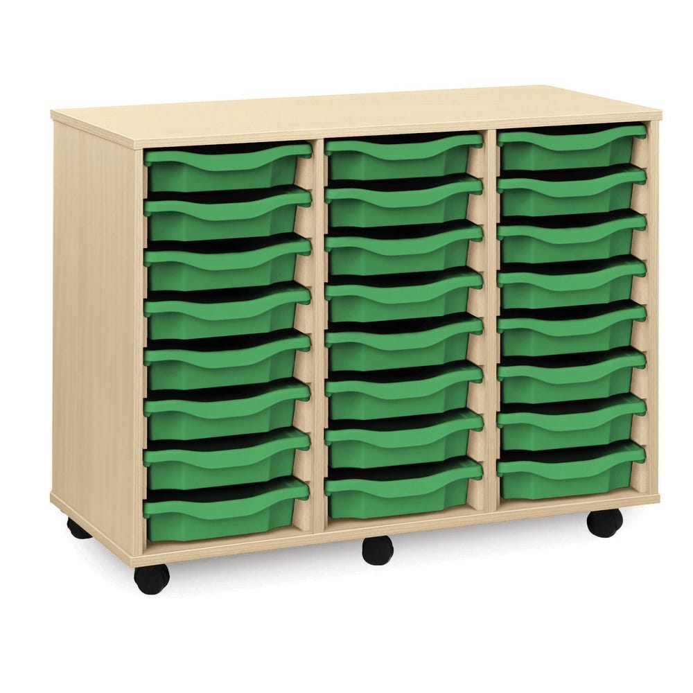 24 Shallow Tray Unit Maple Green Trays