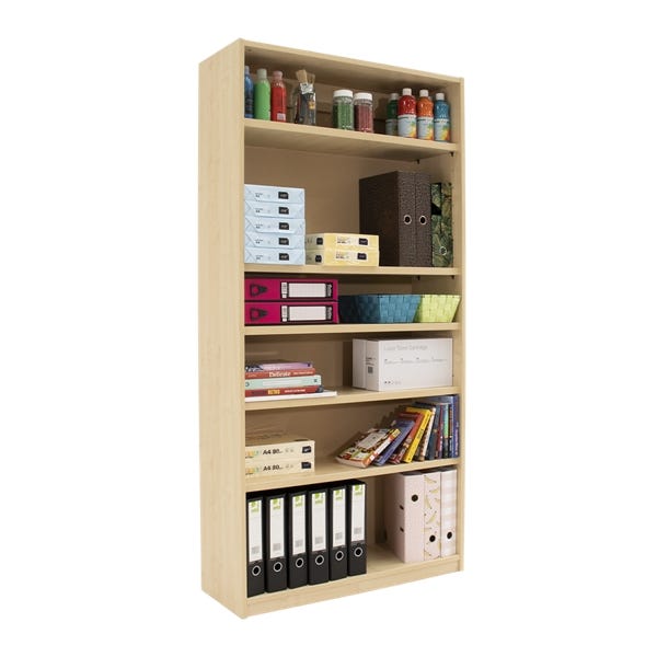 Open Bookcase 1 Fixed And 4 Adjustable Shelves