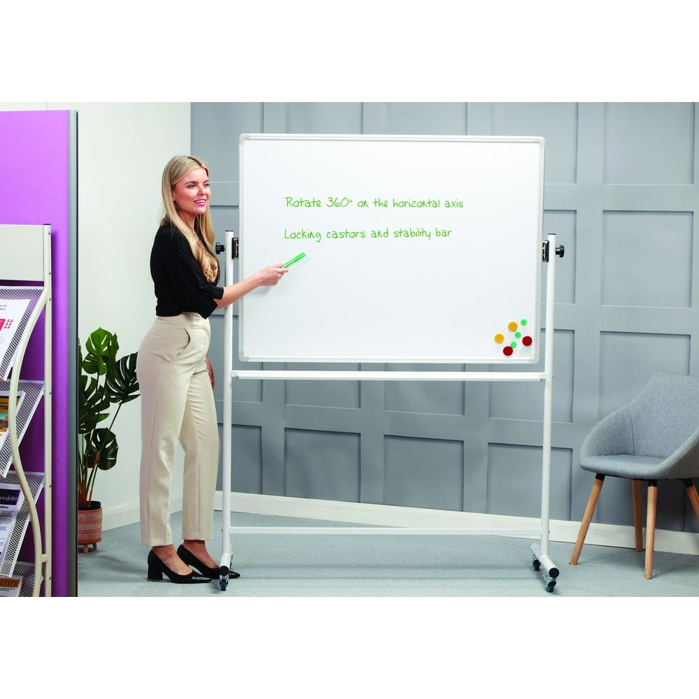 Mobile Swivel Boards- Magnetic H1200xW1200mm