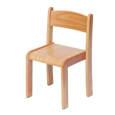 Beech Stacking Chair Pack of 4 SH310mm