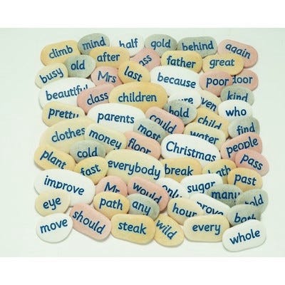 Tricky Word Pebbles Set of 64