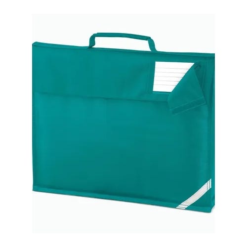 Junior Book Bag  Emerald  Plain  Each