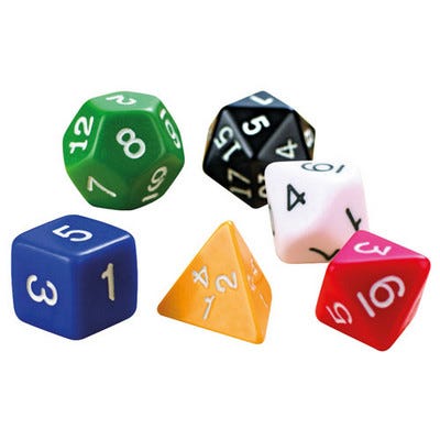 Polyhedral Number Dice Pack 6