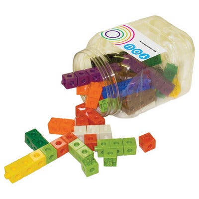 2cm Linking Cubes Assorted Pack of 100