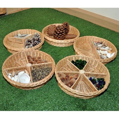 Wicker Fraction Baskets