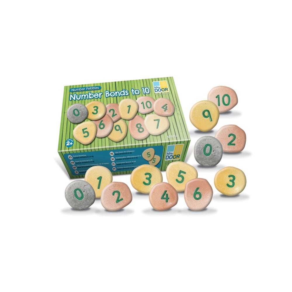 Number Bonds to 10 Number Pebbles 30-45mm Set 22