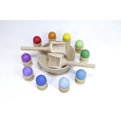 Wooden Colour Ball Sorting Set