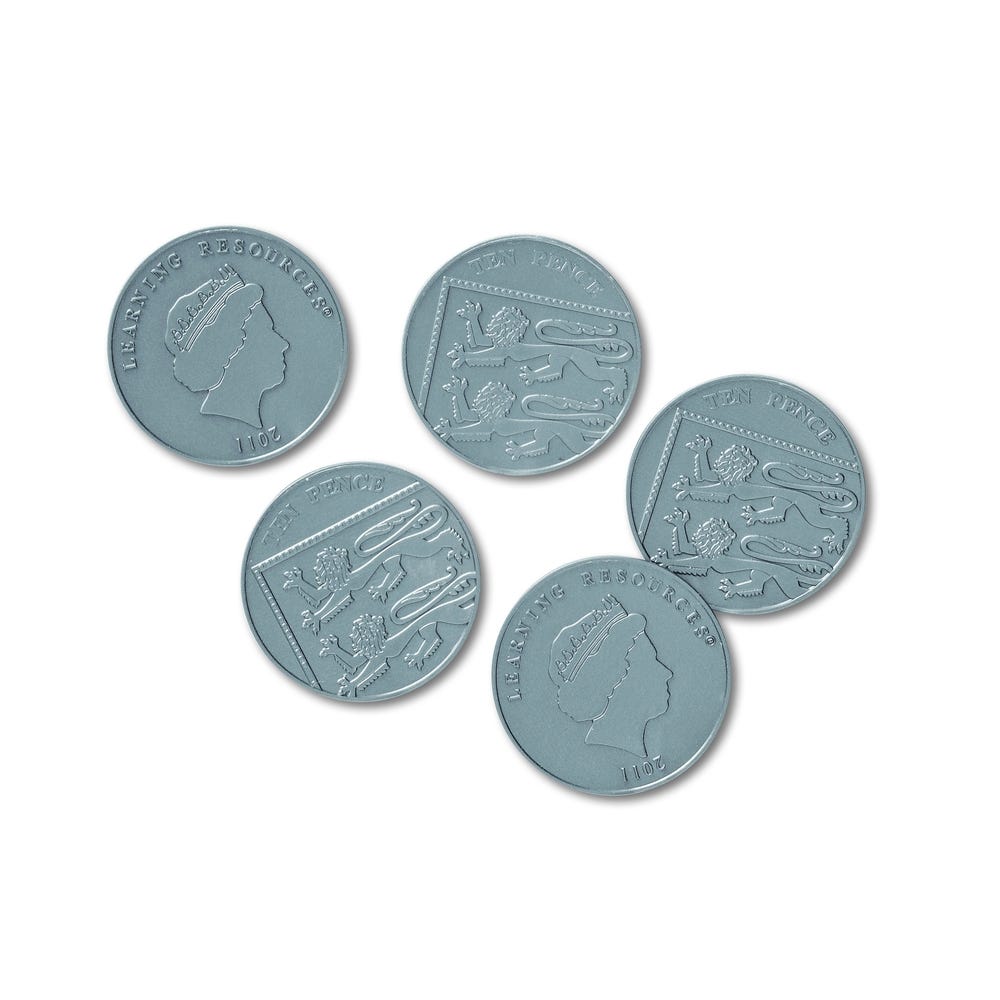 UK Play Money Ten Pence Pieces Set of 100