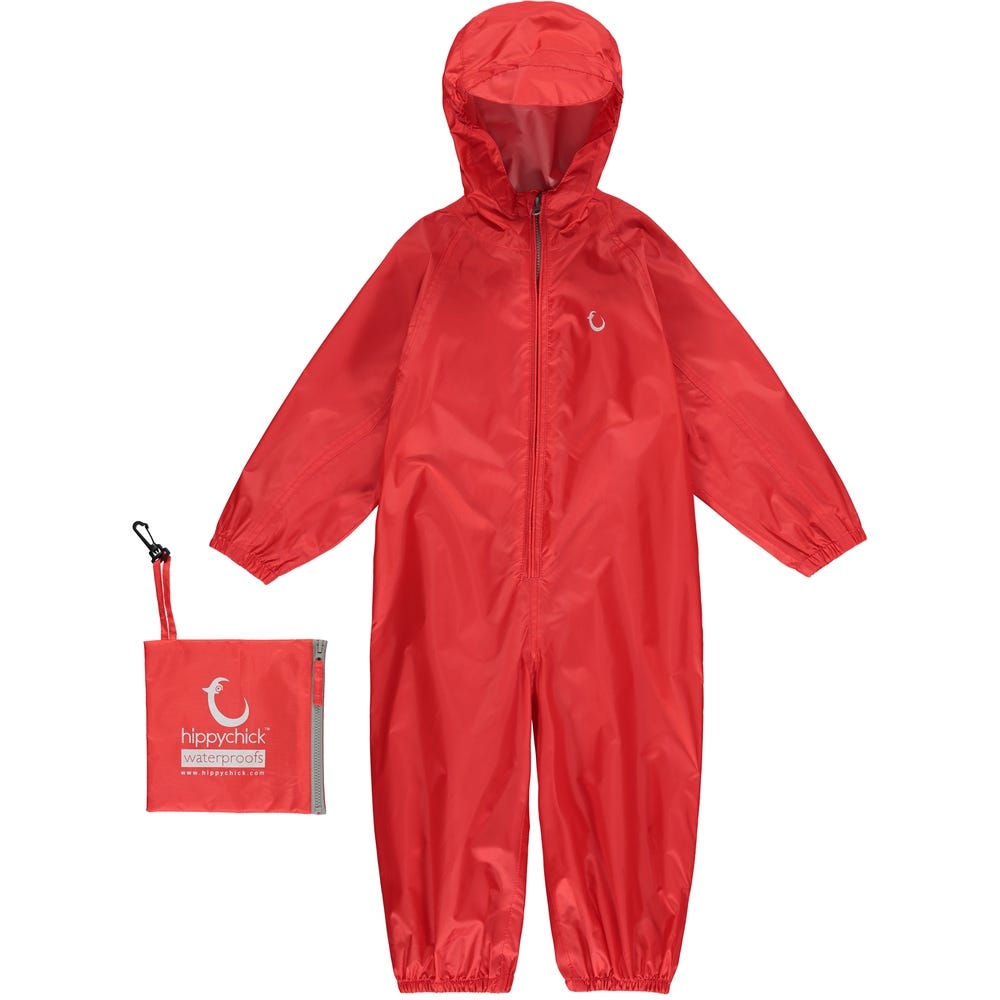 Toddler Waterproof Packasuits, Red, 12-18 mths