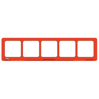 5 Section Red Drywipe Phoneme Frame Pack of 5